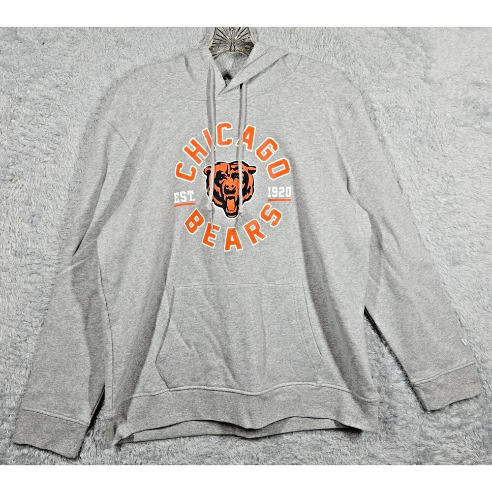 NEW ERA Chicago Bears Womens Hoodie  Grey Orange Long Sleeve XL 00156